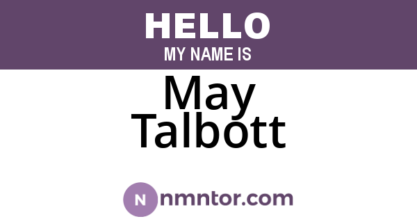 May Talbott