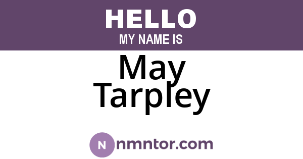 May Tarpley