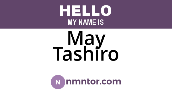 May Tashiro