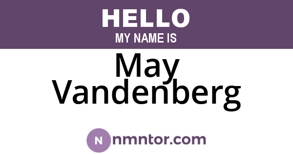 May Vandenberg