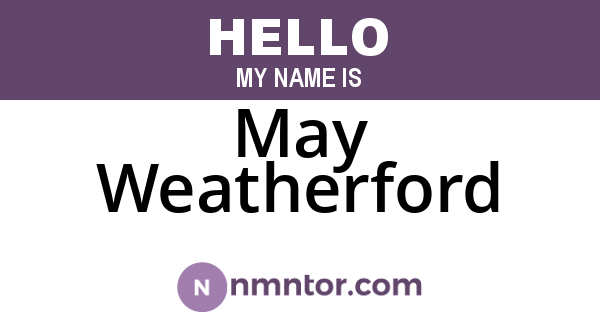 May Weatherford