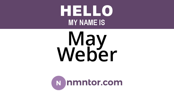 May Weber