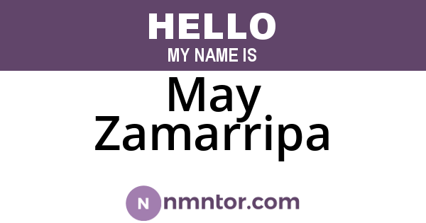 May Zamarripa