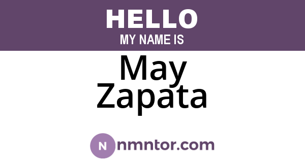 May Zapata