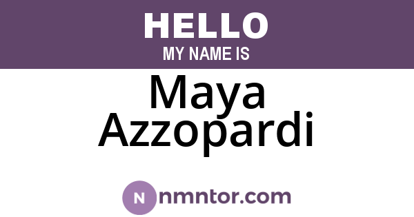 Maya Azzopardi