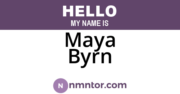 Maya Byrn