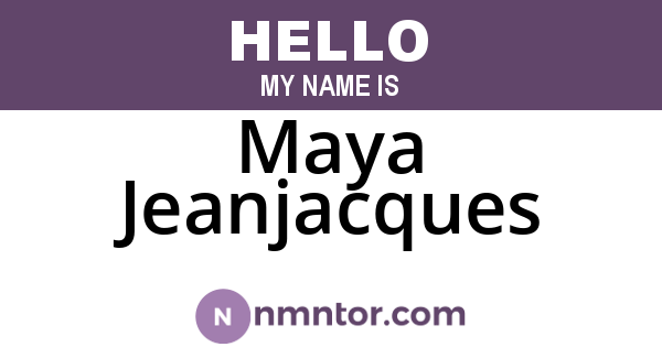 Maya Jeanjacques