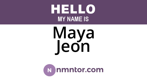 Maya Jeon