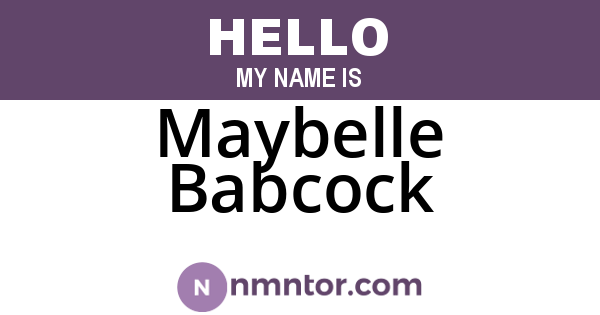Maybelle Babcock