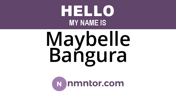 Maybelle Bangura