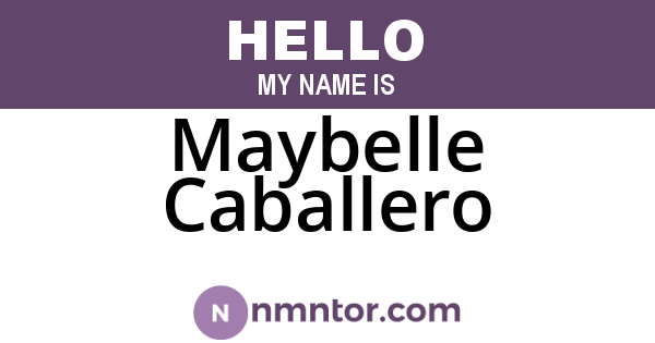 Maybelle Caballero