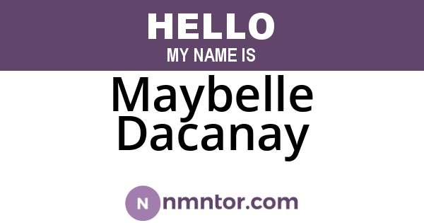 Maybelle Dacanay