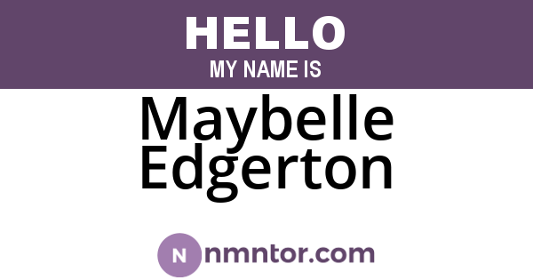 Maybelle Edgerton
