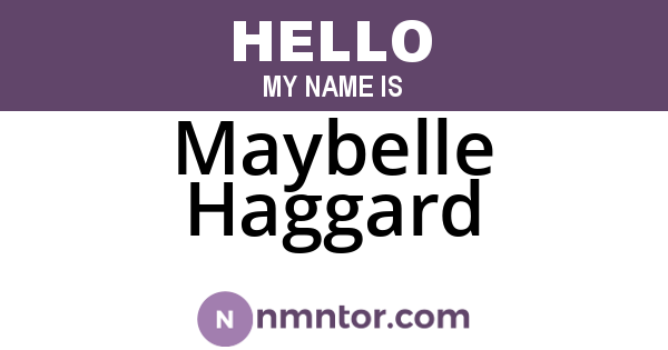 Maybelle Haggard