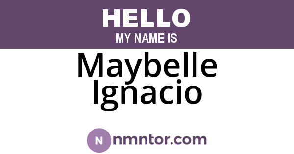 Maybelle Ignacio