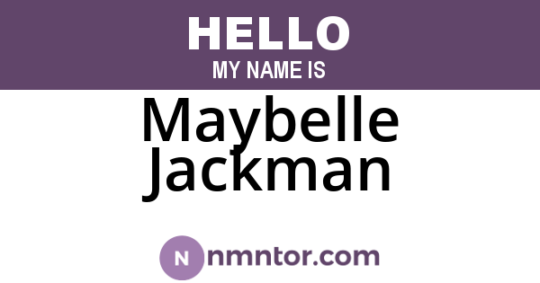 Maybelle Jackman