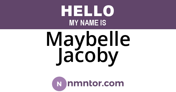 Maybelle Jacoby