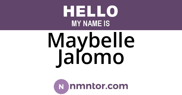 Maybelle Jalomo