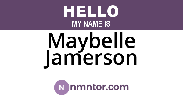 Maybelle Jamerson