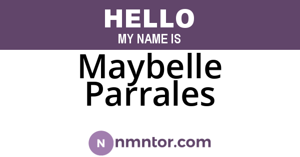 Maybelle Parrales