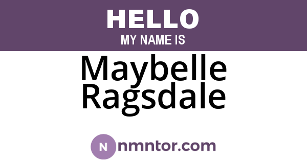Maybelle Ragsdale