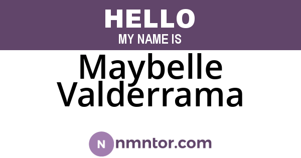 Maybelle Valderrama