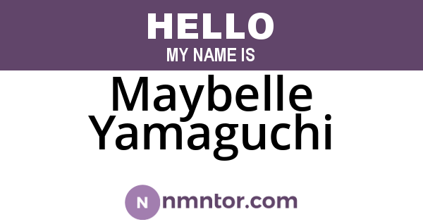 Maybelle Yamaguchi