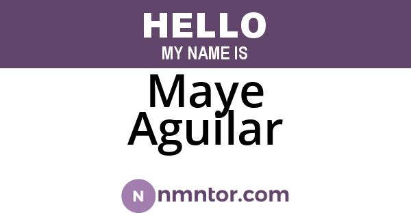 Maye Aguilar
