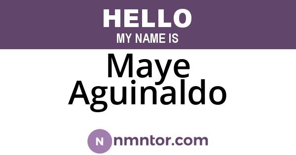 Maye Aguinaldo