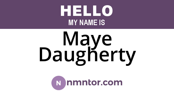 Maye Daugherty