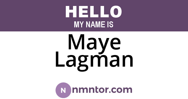 Maye Lagman