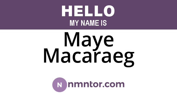 Maye Macaraeg