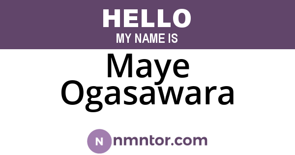 Maye Ogasawara