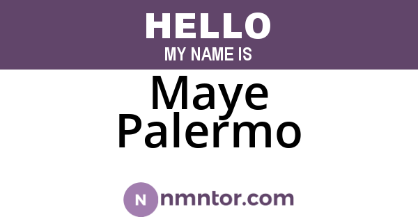 Maye Palermo