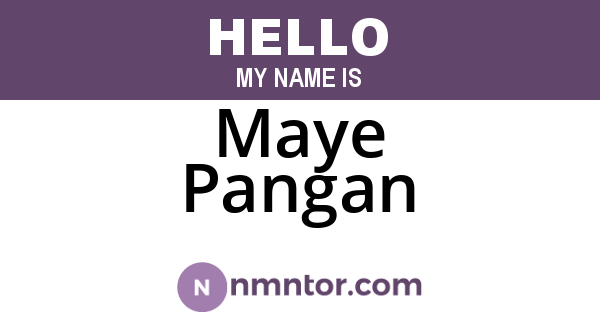 Maye Pangan