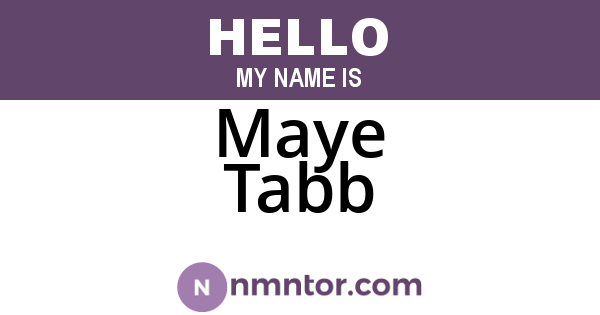 Maye Tabb