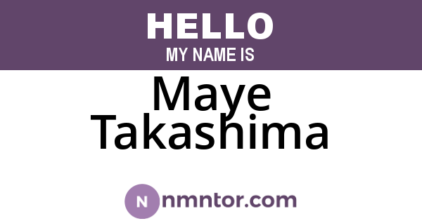 Maye Takashima