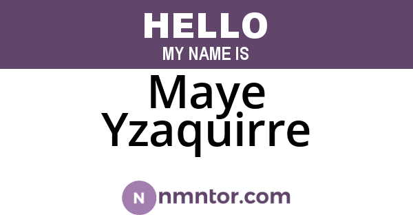 Maye Yzaquirre