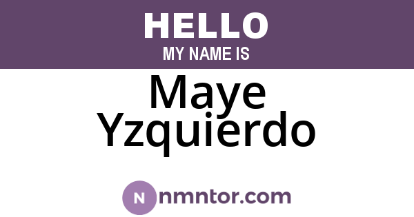 Maye Yzquierdo