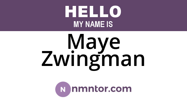 Maye Zwingman