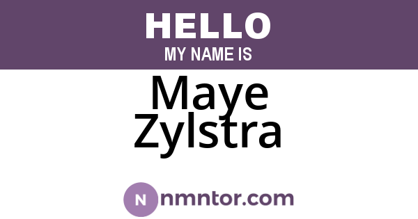 Maye Zylstra