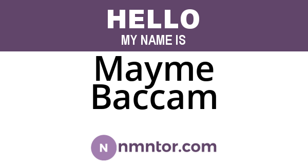 Mayme Baccam