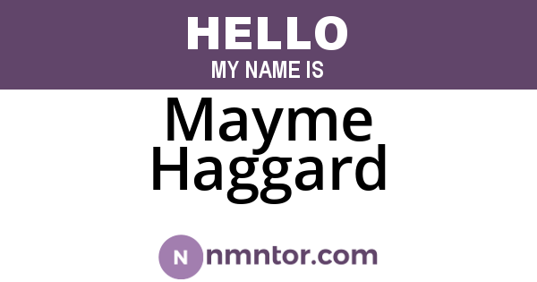 Mayme Haggard