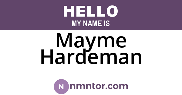 Mayme Hardeman