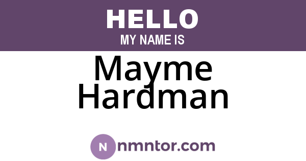 Mayme Hardman