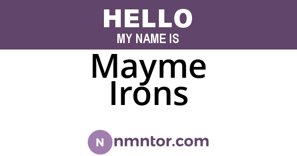 Mayme Irons