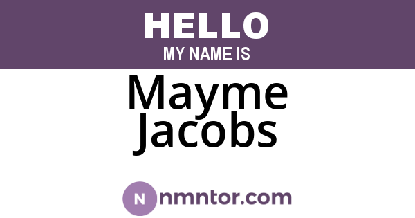 Mayme Jacobs