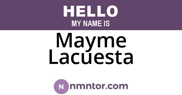 Mayme Lacuesta