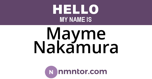 Mayme Nakamura