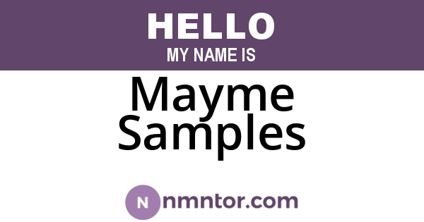 Mayme Samples